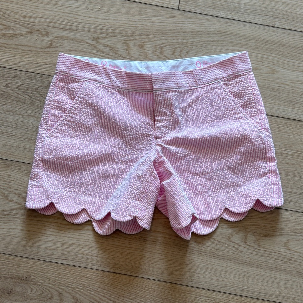Lilly Pulitzer Pink Scalloped High Waist Shorts size 0